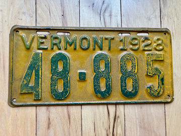 1928 Vermont License Plate