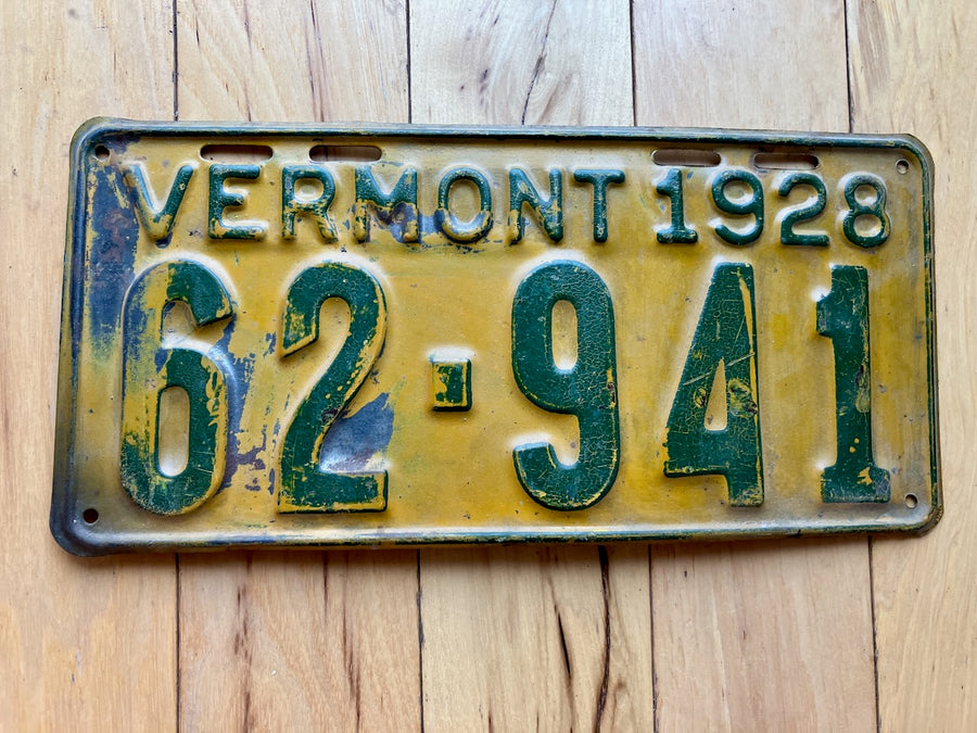 1928 Vermont License Plate