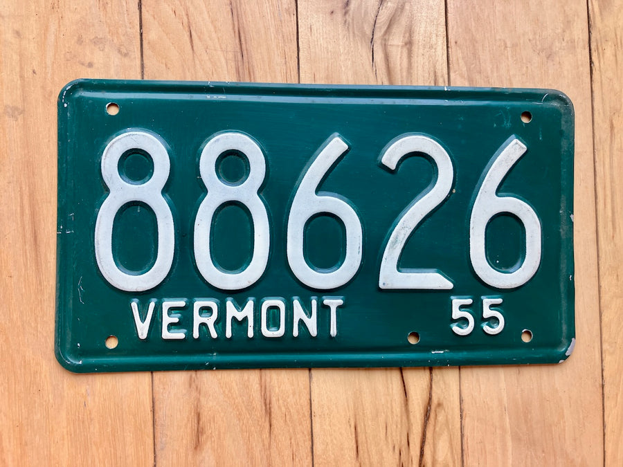 1955 Vermont License Plate