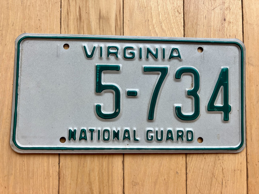 Virginia National Guard License Plate