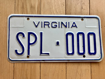 1970s Virginia Sample License Plate