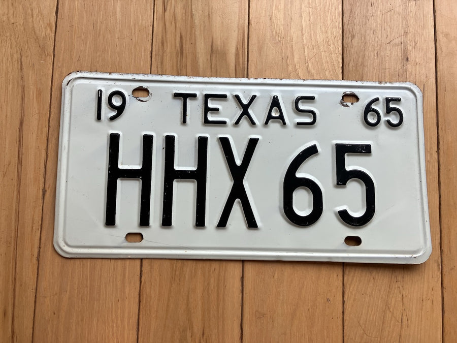 1965 Texas License Plate