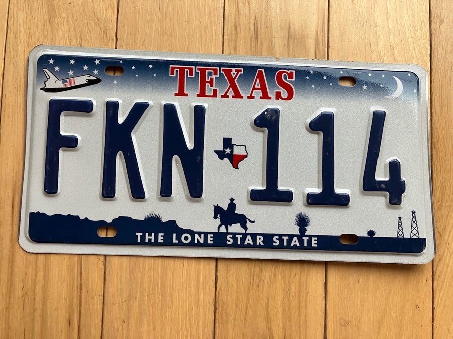 Texas Shuttle License Plate - FKN 114