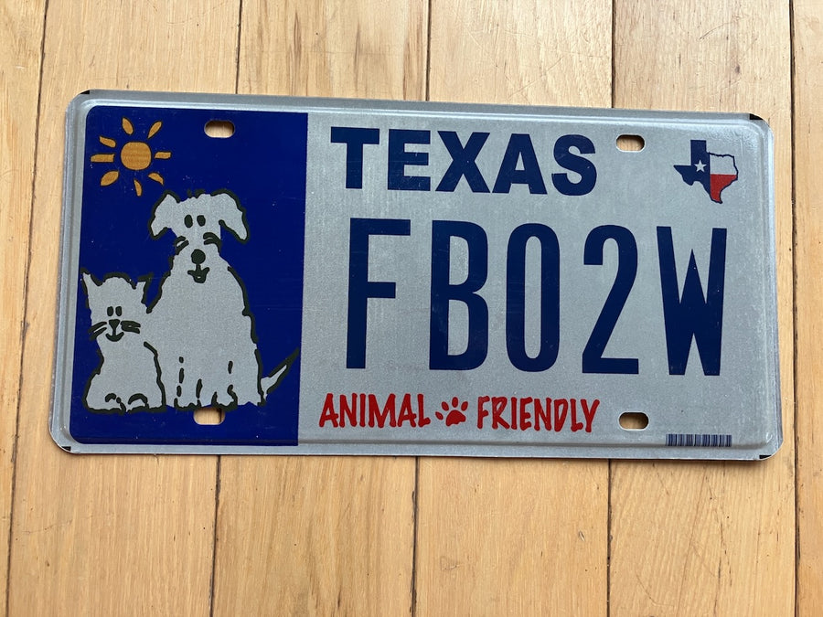 Texas Animal Friendly License Plate