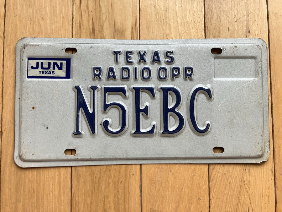 Texas Radio Operator License Plate