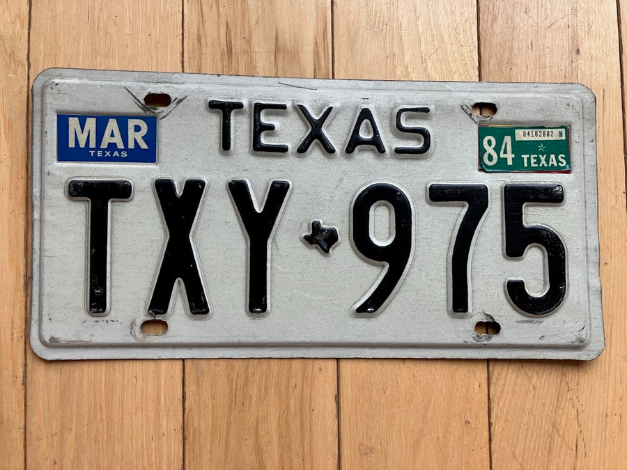 1984 Texas License Plate