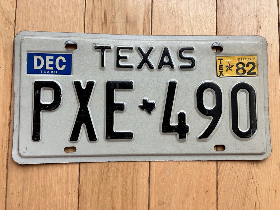 1982 Texas License Plate