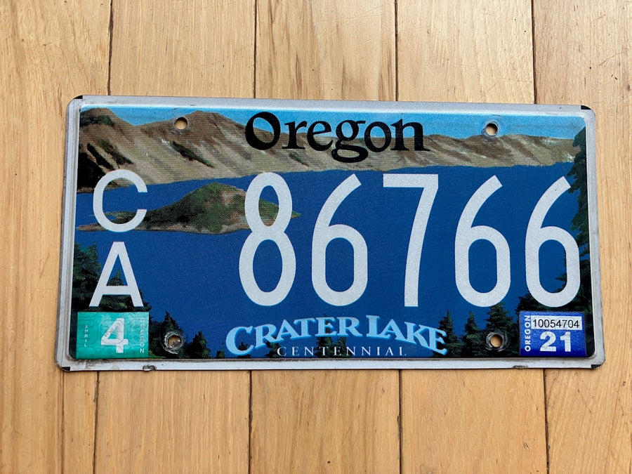 Oregon Crater Lake License Plate