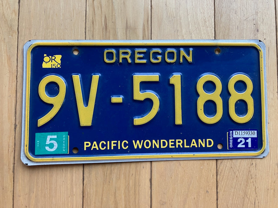 2021 Oregon Pacific Wonderland License Plate