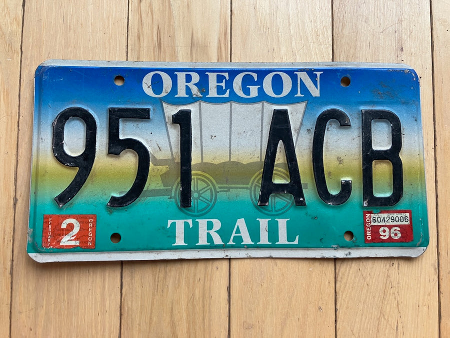 1996 Oregon Trail License Plate