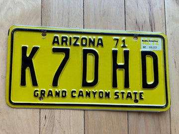 1971 Arizona Ham Radio License Plate