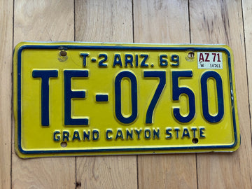 1969 Arizona Trailer License Plate