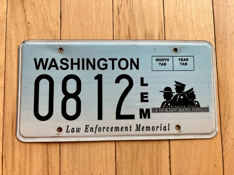 Washington State Law Enforcement Memorial License Plate