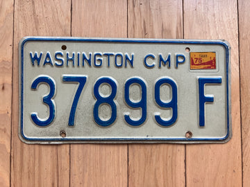 1975 Washington State Camper License Plate