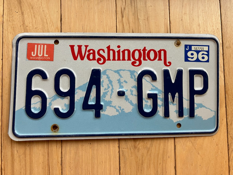 1996 Washington State License Plate