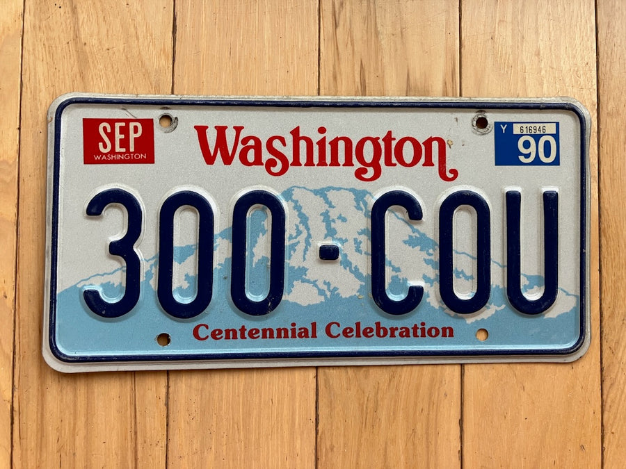 1990 Washington State License Plate