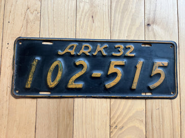 1932 Arkansas License plate