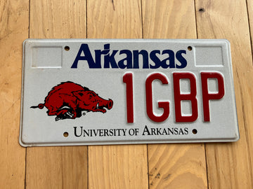 University of Arkansas License plate