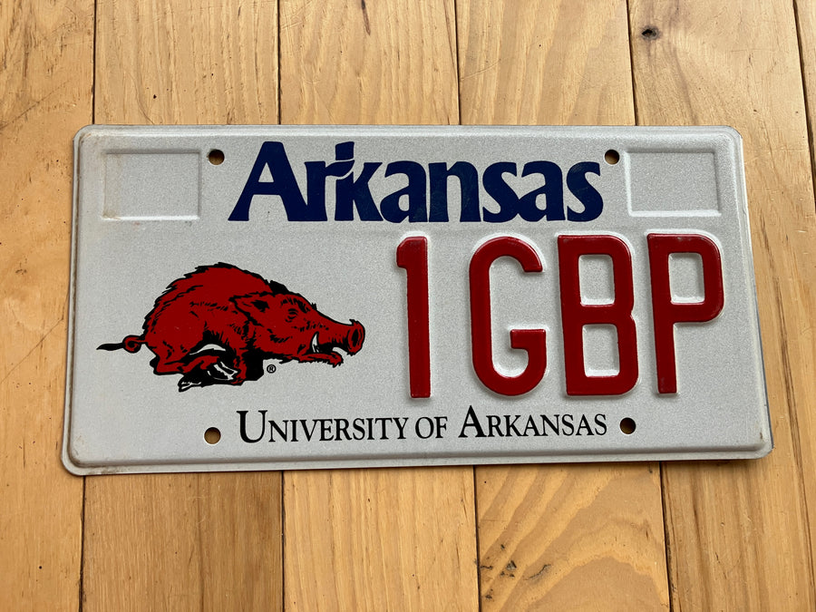 University of Arkansas License plate