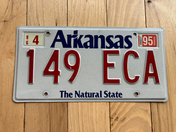 1995 Arkansas License Plate