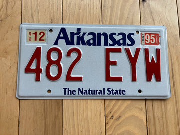 1995 Arkansas License Plate