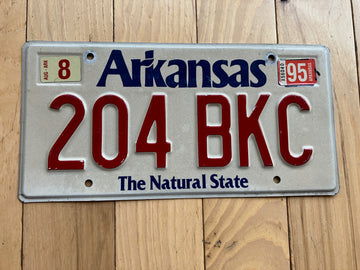 1995 Arkansas License Plate