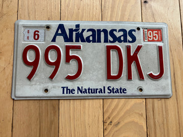 1995 Arkansas License Plate