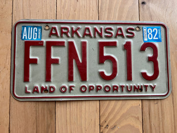 1982 Arkansas License Plate