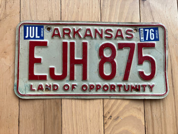 1976 Arkansas License Plate