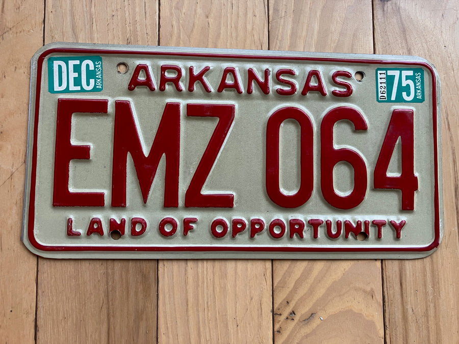 1975 Arkansas License Plate