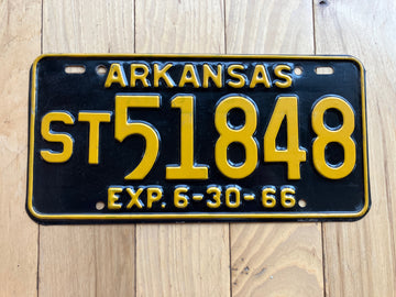 1966 Arkansas Semi Trailer License Plate