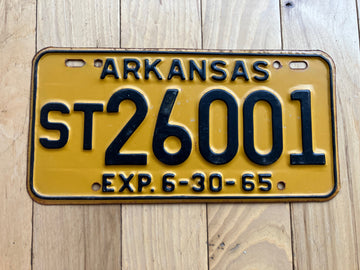 1965 Arkansas Semi Trailer License Plate