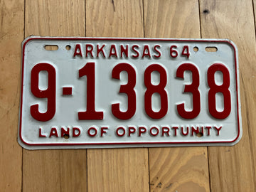 1964 Arkansas License Plate