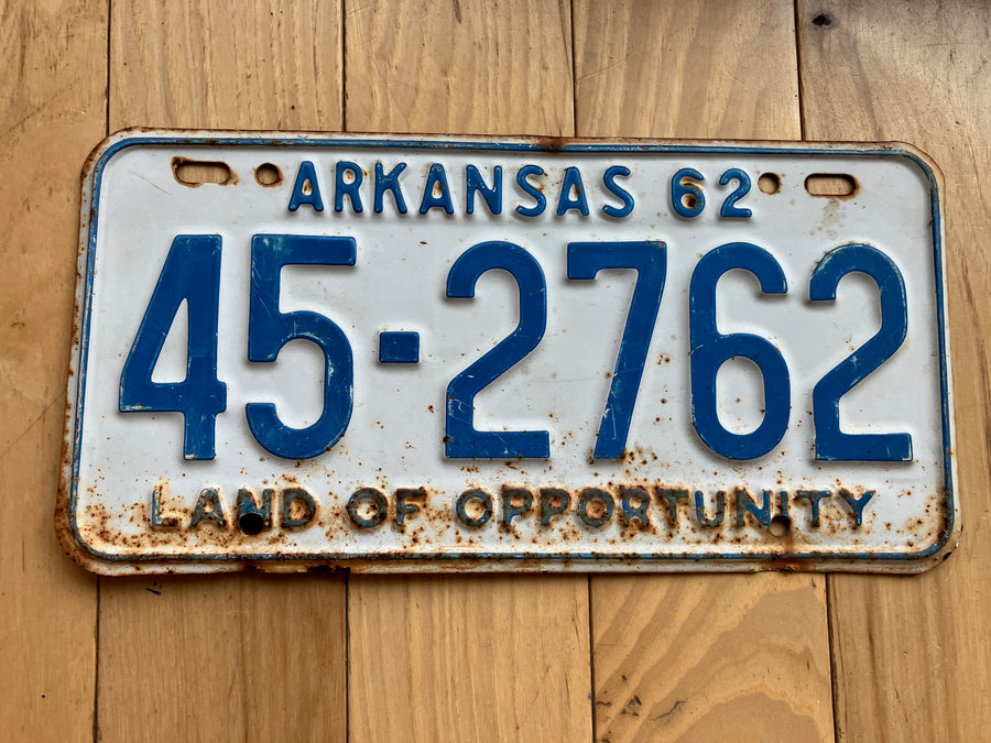 1962 Arkansas License Plate