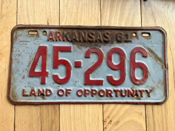 1961 Arkansas License Plate