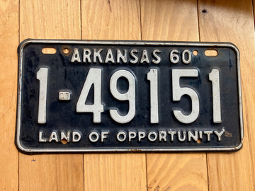 1960 Arkansas License Plate