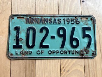 1956 Arkansas License Plate