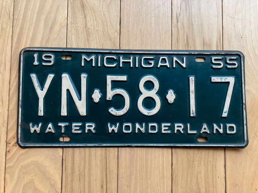 1955 Michigan License Plate