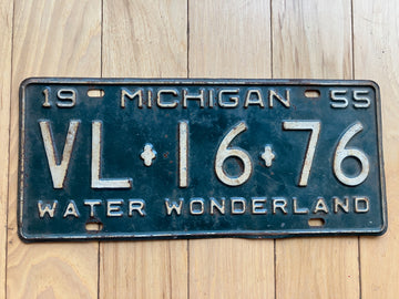 1955 Michigan License Plate