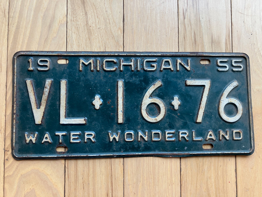 1955 Michigan License Plate