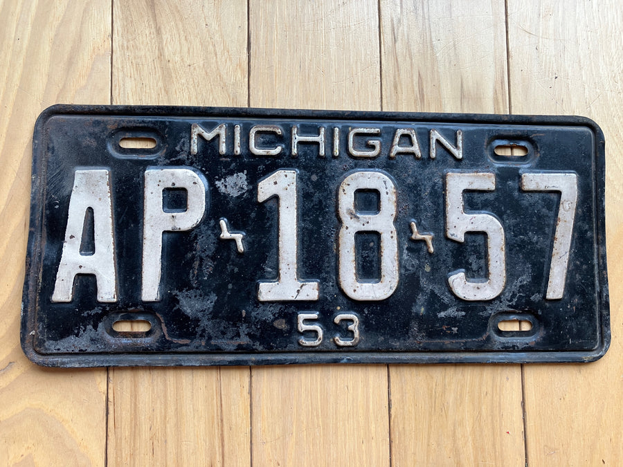 1953 Michigan License Plate