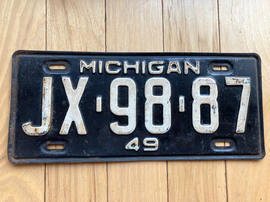 1949 Michigan License Plate