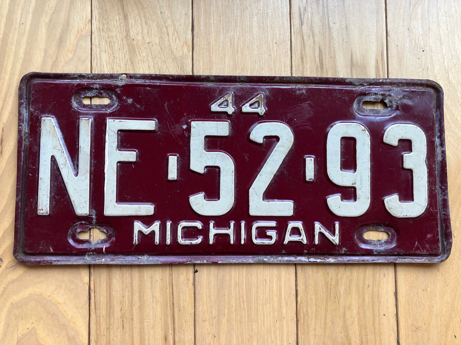 1944 Michigan License Plate