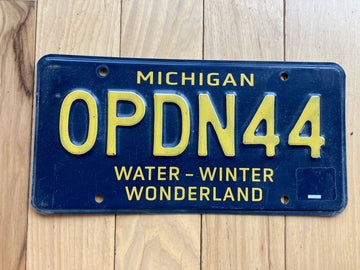 Michigan Vanity License Plate - OPDN44