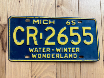 1965 Michigan License Plate