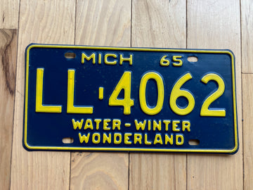 1965 Michigan License Plate