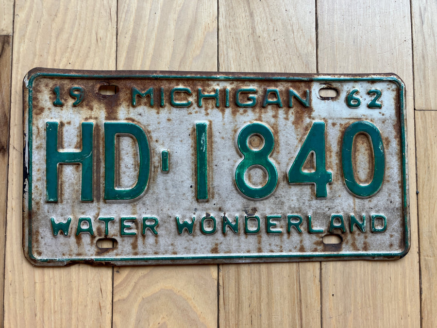 1962 Michigan License Plate