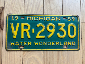 1959 Michigan License Plate