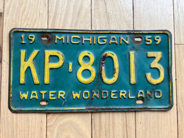 1959 Michigan License Plate