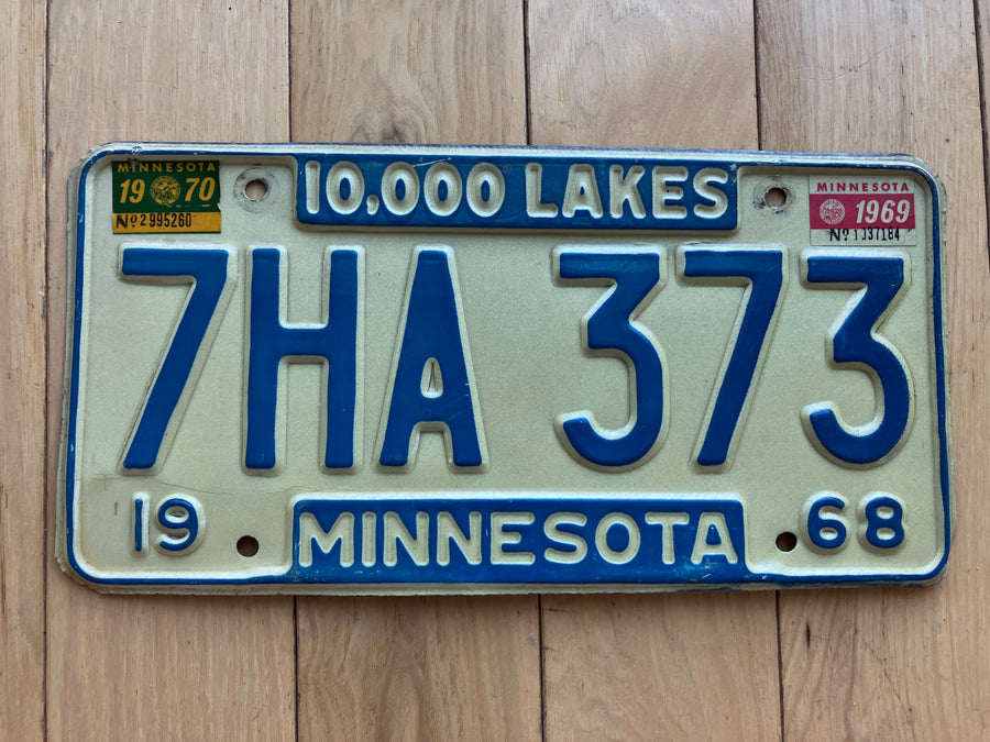 1968 Minnesota License Plate